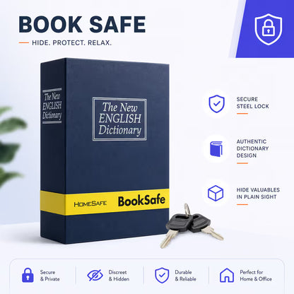 BookSafe™ Hidden Dictionary Book Safe with Key Lock