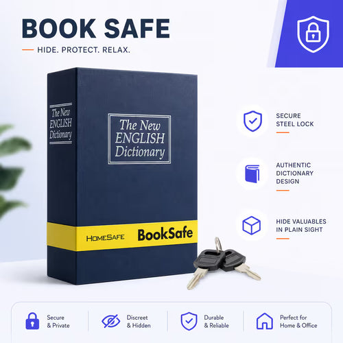 BookSafe™ Hidden Dictionary Book Safe with Key Lock
