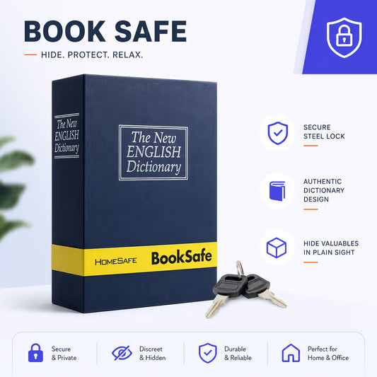 BookSafe™ Hidden Dictionary Book Safe with Key Lock
