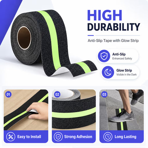 GripGuard™ Heavy Duty Glow In Dark Grip Tape