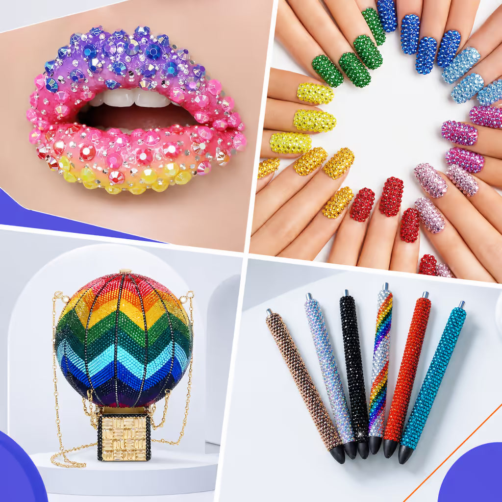 GemGlam™ 24-Color 3mm Resin Rhinestone Gem Craft Kit