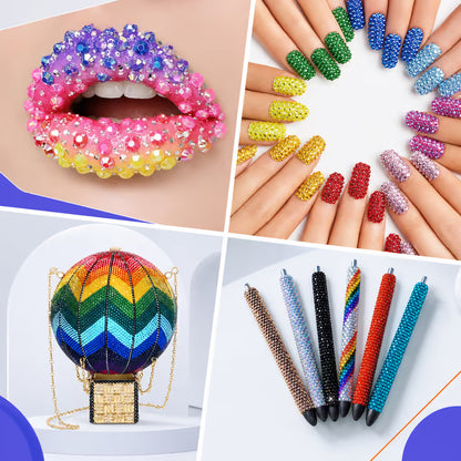 GemGlam™ 24-Color 3mm Resin Rhinestone Gem Craft Kit