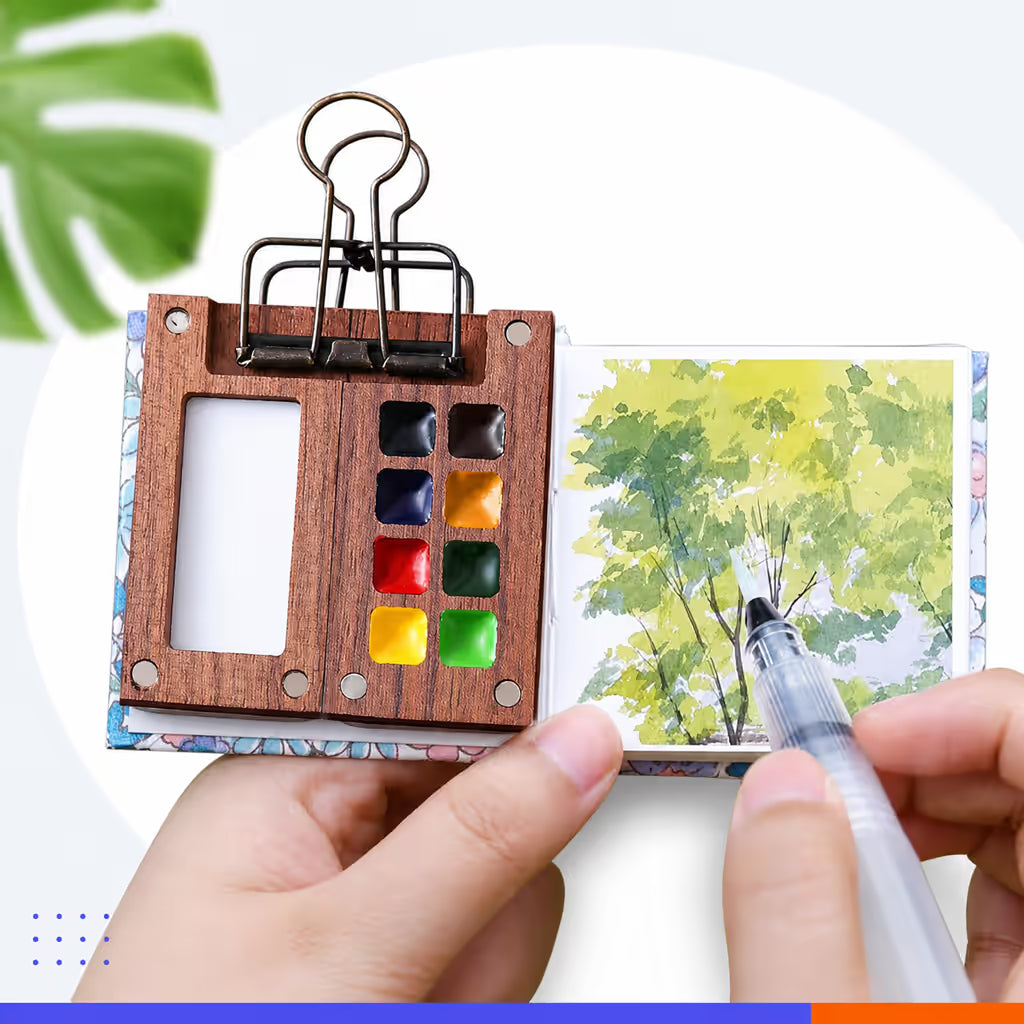 CanvasGo™ Portable Artist Watercolor Travel Set with Palette